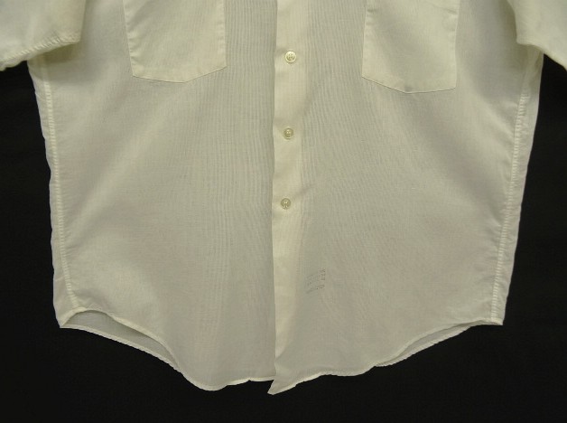 画像: 60'S PILGRIM コットン 半袖 シャツ ホワイト (VINTAGE)