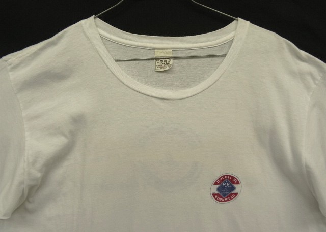 画像: 90'S RRL シングルステッチ 両面プリント 半袖 Tシャツ ホワイト USA製 (VINTAGE)