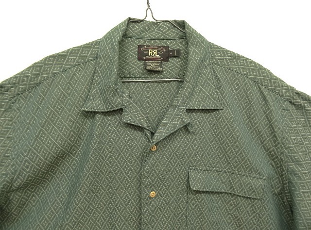 画像: 90'S RRL 三ツ星タグ コットン 半袖 オープンカラーシャツ 総柄 (VINTAGE)