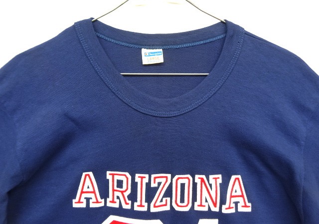 画像: 70'S CHAMPION バータグ シングルステッチ 半袖 フットボール Tシャツ ネイビー USA製 (DEADSTOCK)