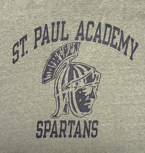 画像3: 80'S CHAMPION "SPARTANS" トリコタグ 88/12 染み込み三段プリント シングルステッチ 半袖 Tシャツ ヘザーグレー USA製 (VINTAGE)