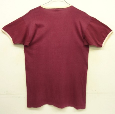 画像4: 70'S CHAMPION "CORNELL UNIVERSITY" バータグ シングルステッチ 半袖 リンガー Tシャツ バーガンディ USA製 (VINTAGE)
