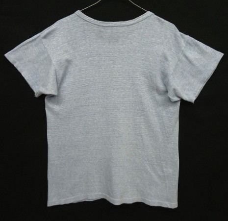 画像4: 70'S CHAMPION "HOWARD UNIVERSITY" バータグ 88/12 染み込みプリント シングルステッチ 半袖 Tシャツ ヘザーブルー USA製 (VINTAGE)