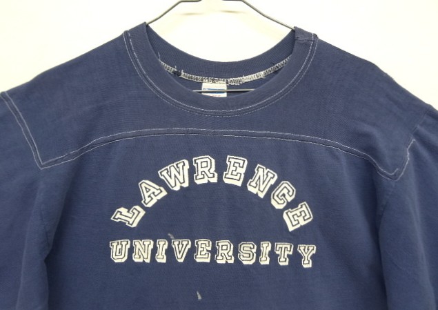 画像: 70'S CHAMPION バータグ シングルステッチ 半袖 フットボール Tシャツ ネイビー USA製 (VINTAGE)