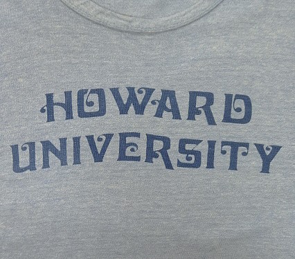 画像3: 70'S CHAMPION "HOWARD UNIVERSITY" バータグ 88/12 染み込みプリント シングルステッチ 半袖 Tシャツ ヘザーブルー USA製 (VINTAGE)