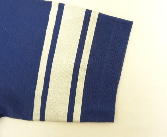 画像: 70'S CHAMPION バータグ シングルステッチ 半袖 フットボール Tシャツ ネイビー USA製 (DEADSTOCK)