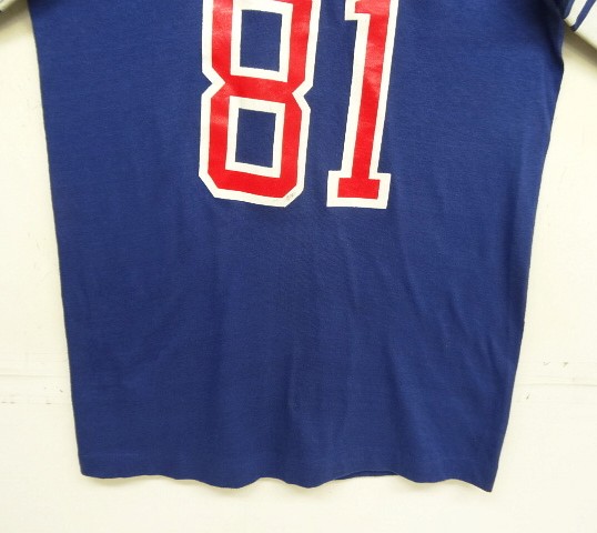 画像: 70'S CHAMPION バータグ シングルステッチ 半袖 フットボール Tシャツ ネイビー USA製 (DEADSTOCK)