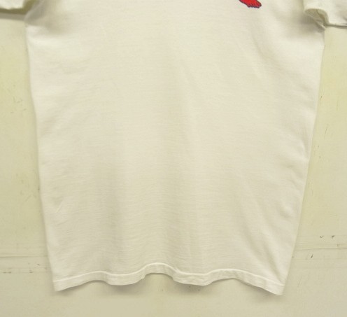 画像: 80'S CHAMPION "NYAC" トリコタグ 染み込みプリント シングルステッチ 半袖 リンガー Tシャツ ホワイト USA製 (VINTAGE)