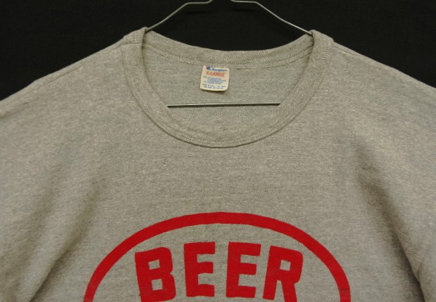 画像: 80'S CHAMPION "BEER NUTS" トリコタグ 88/12 シングルステッチ 半袖 Tシャツ ヘザーグレー USA製 (VINTAGE)
