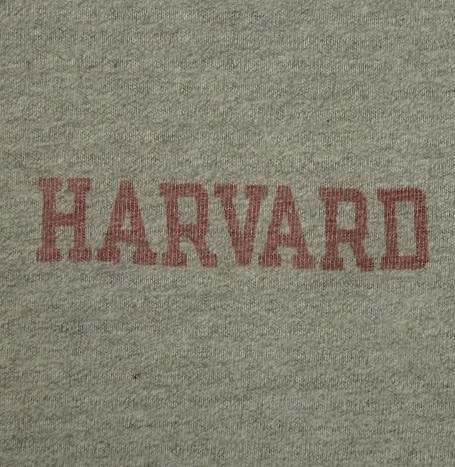 画像3: 70'S CHAMPION "HARVARD" バータグ 88/12 染み込みプリント シングルステッチ 半袖 Tシャツ ヘザーグレー USA製 (VINTAGE)