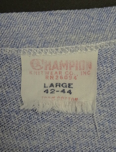画像2: 60'S CHAMPION "C.M.A" C中ランタグ 88/12 染み込みプリント シングルステッチ 半袖 Tシャツ ヘザーブルー USA製 (VINTAGE)