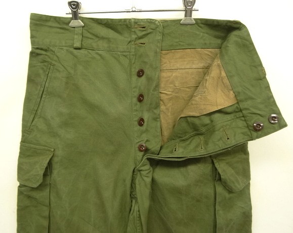 画像: 50'S フランス軍 M47 フィールドパンツ 前期型 オリーブ 34 (VINTAGE)