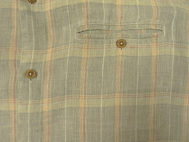 画像: 00'S PATAGONIA ヘンプ100% 半袖 オープンカラーシャツ グレンチェック (VINTAGE)