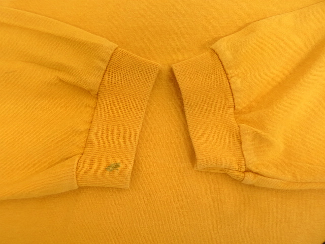 画像: 90'S PATAGONIA "BENEFICIAL T'S" オーバルロゴ バックプリント 長袖 Tシャツ オレンジ USA製 (VINTAGE)