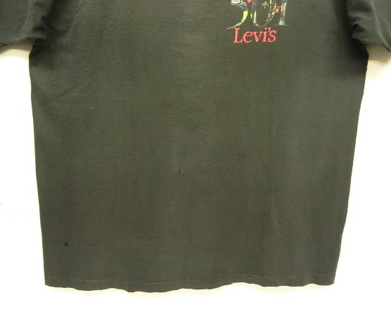 画像: 80'S Levis 501 シングルステッチ 両面プリント 半袖 Tシャツ フェードブラック USA製 (VINTAGE)