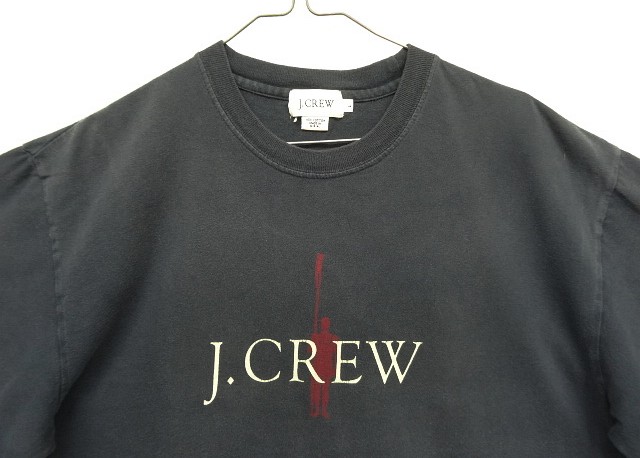 画像: 90'S J.CREW 旧タグ ロゴプリント 半袖 Tシャツ ブラック USA製 (VINTAGE)