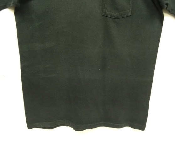 画像: 90'S BVD シングルステッチ 耳付きポケット 半袖 Tシャツ ブラック USA製 (VINTAGE)