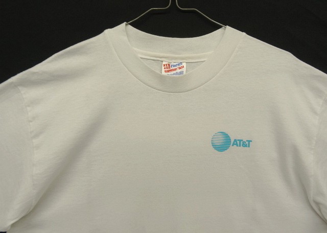 画像: 90'S AT & T シングルステッチ 両面プリント 半袖 Tシャツ ホワイト USA製 (VINTAGE)