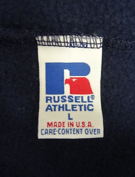 画像2: 90'S RUSSELL ATHLETIC ”ILLINOIS STATE" ドローコード付き スウェットパンツ ネイビー USA製 (VINTAGE)
