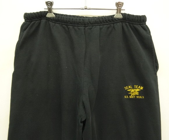 画像: 00'S JERZEES "US NAVY SEALS" ドローコード付き スウェットパンツ ブラック (VINTAGE)