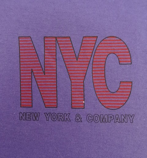 画像3: 90'S NYC (NEW YORK & COMPANY) シングルステッチ 半袖 Tシャツ パープル USA製 (VINTAGE)