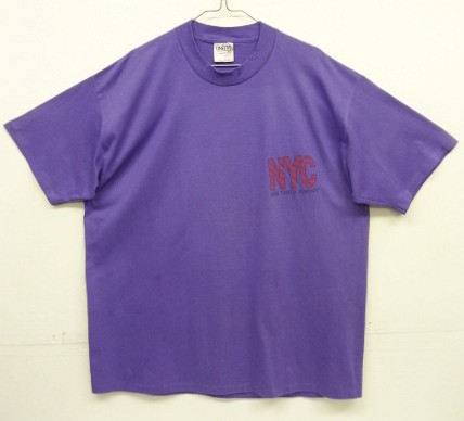 画像1: 90'S NYC (NEW YORK & COMPANY) シングルステッチ 半袖 Tシャツ パープル USA製 (VINTAGE)