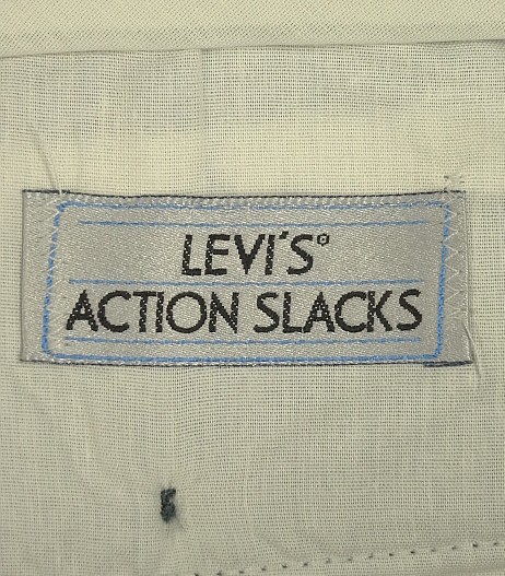 90s LEVI'S ACTION SLACKS TALONZIP スラックス Vintage Levis Action Slacks Mens 32x27 Cream Talon Zip Disco