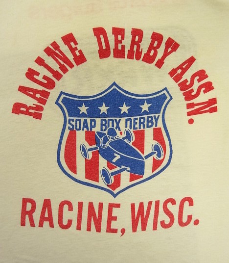 画像3: 70'S RACINE DERBY ASSN. 両面染み込みプリント シングルステッチ 半袖 Tシャツ ホワイト (VINTAGE)
