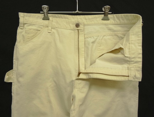 70s ディッキーズ 白タグ ペインターパンツ 42タロン チビタグ usa製 80's Dickies White Painter Pants 42TALON W42 70年代 80年代