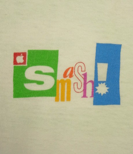画像5: 80'S APPLE "SMASH!" シングルステッチ 両面プリント 半袖 Tシャツ ホワイト USA製 (VINTAGE)