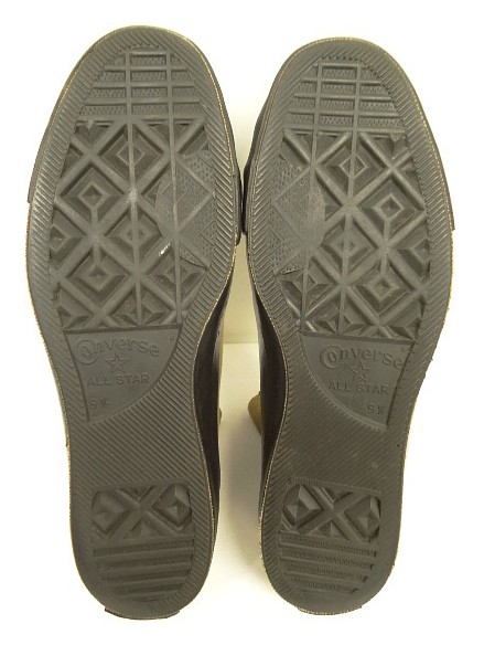 画像: 80'S CONVERSE キャンバス ハイカット スニーカー カーキ/ブラック USA製 (VINTAGE)