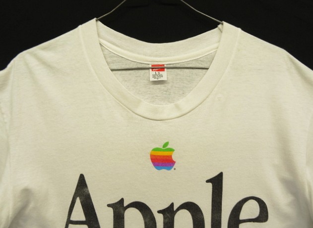 画像: 80'S APPLE シングルステッチ 半袖 Tシャツ ホワイト USA製 (VINTAGE)