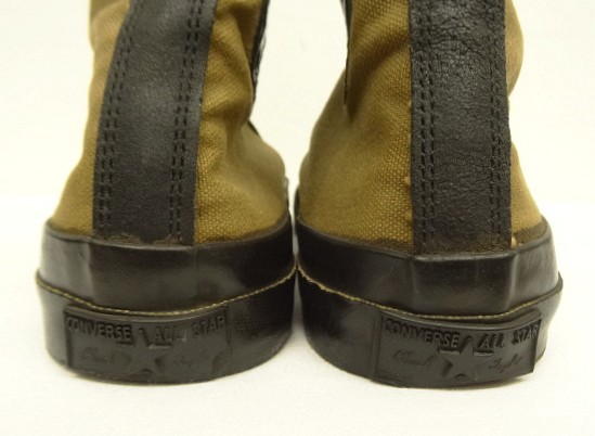 画像5: 80'S CONVERSE キャンバス ハイカット スニーカー カーキ/ブラック USA製 (VINTAGE)