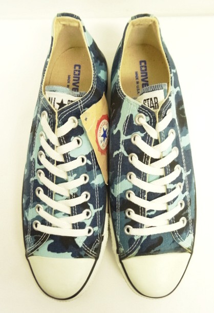 画像: 90'S CONVERSE "ALL STAR LO" キャンバス スニーカー ブルーカモ USA製 箱付き (DEADSTOCK)