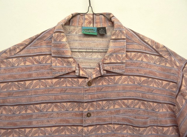 画像: 90'S PATAGONIA "ヤシの木タグ" コットン 半袖 オープンカラーシャツ 総柄 (VINTAGE)