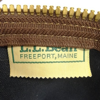 画像2: 80'S LL Bean キャンバス/レザー ダッフルバッグ ネイビー/オリーブ USA製 (VINTAGE)