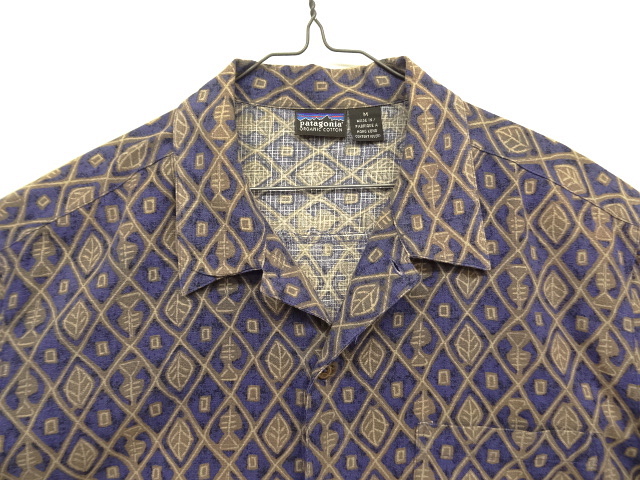 画像: 90'S PATAGONIA コットン 半袖 オープンカラーシャツ 総柄 (VINTAGE)
