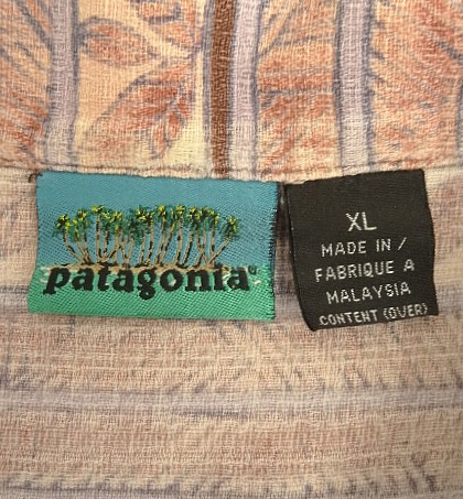 画像2: 90'S PATAGONIA "ヤシの木タグ" コットン 半袖 オープンカラーシャツ 総柄 (VINTAGE)