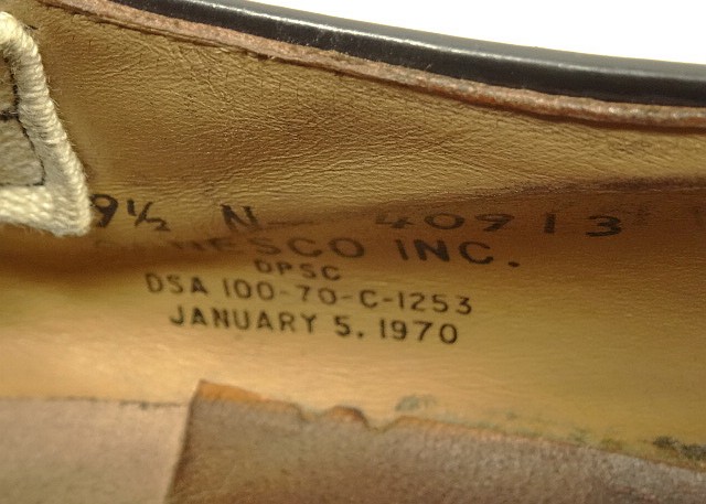 画像: 70'S アメリカ軍 US NAVY "GENESCO INC製" 6アイレット レザーソール サービスシューズ (VINTAGE)