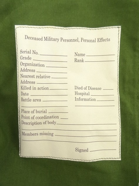 画像3: アメリカ軍 PERSONAL EFFECTS BAG オリーブ (DEADSTOCK)