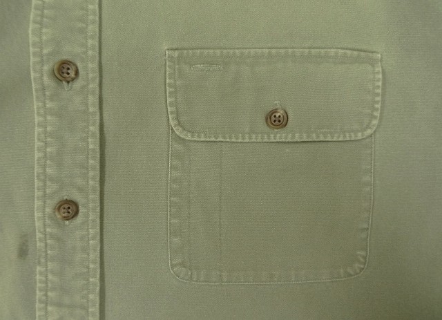 画像: 90'S RALPH LAUREN "POLO COUNTRY" キャンバス 長袖 ワークシャツ カーキ (VINTAGE)
