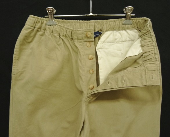 画像: 90'S RALPH LAUREN 三角タグ ウエストゴム入り イージーチノパンツ ベージュ USA製 (VINTAGE)