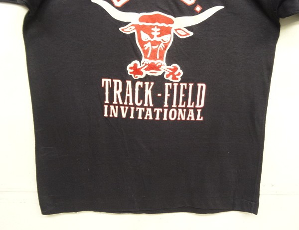 画像: 80'S CHAMPION "U.N.O.TRACK-FIELD"トリコタグ シングルステッチ 半袖 Tシャツ ダークネイビー USA製 (DEADSTOCK)