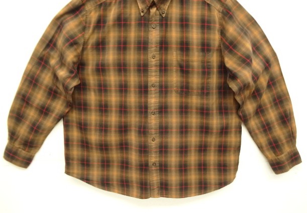 画像: 00'S EDDIE BAUER 長袖 BDシャツ オンブレチェック (USED)