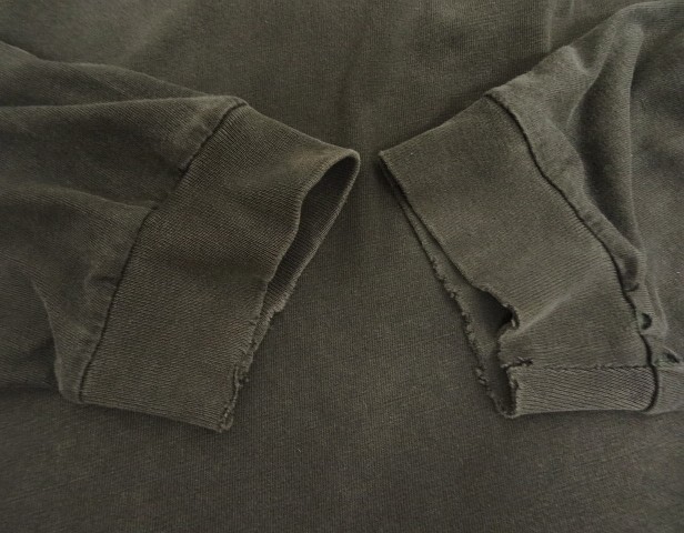 画像: 90'S PURITAN ヘンリーネック 長袖 Tシャツ フェードブラック (VINTAGE)
