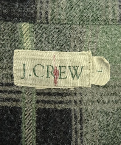 画像2: 90'S J.CREW 旧タグ 長袖 プリントフランネル ワークシャツ チェック柄 (VINTAGE)