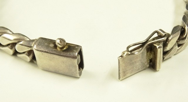 画像: シルバー925 IDブレスレット シルバー メキシコ(TAXCO)製 (VINTAGE)