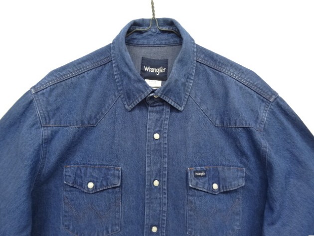 画像: 00'S WRANGLER "MS70119" デニム ウエスタンシャツ インディゴ (VINTAGE)