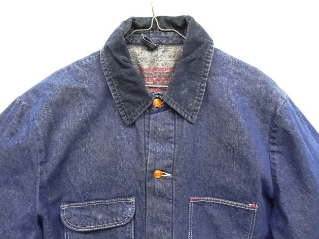 画像: 70'S WRANGLER 裏地ブランケット デニム カバーオール ダークインディゴ (VINTAGE)