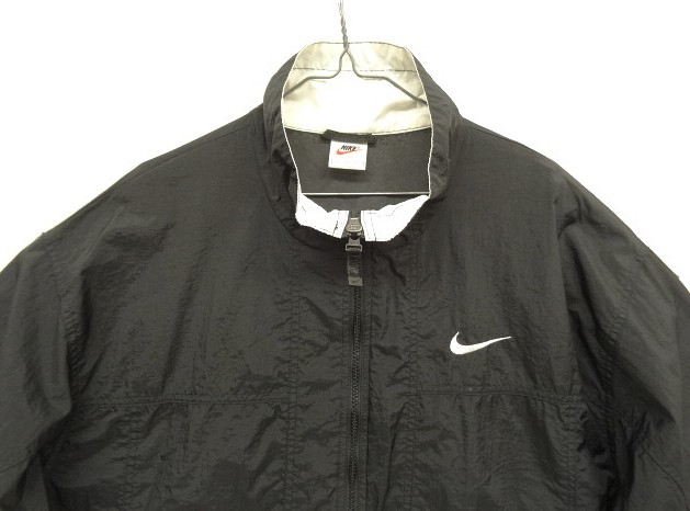 画像: 90'S NIKE 白タグ ナイロンジャケット ブラック (VINTAGE)